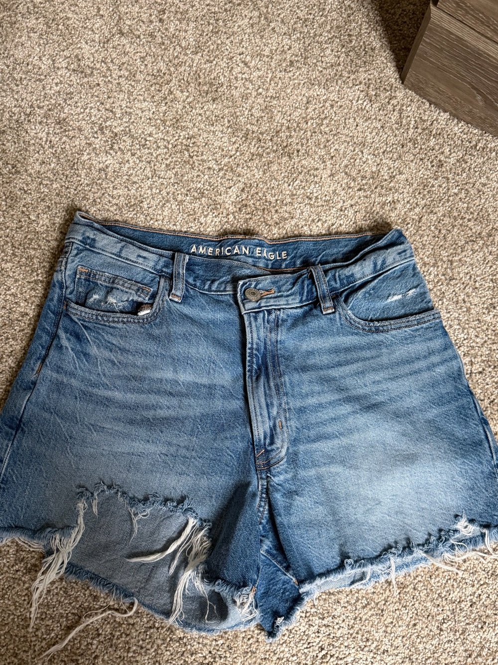 American Eagle Outfitters Light Blue Highest Rise 90s boyfriend shorts
